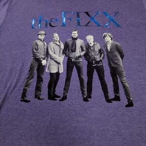 The Fixx Concert Merch Saved By Zero 80s Band Purple Tee Medium